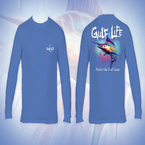 Gulf Life - Protect The Gulf Coast - 
Blue Marlin Long Sleeve