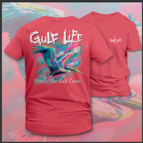 Gulf Life - Protect The Gulf Coast - 
Watermelon Pelican