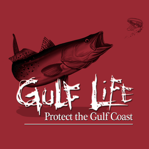 Gulf Life - Protect The Gulf Coast - Speckled Trout B&W