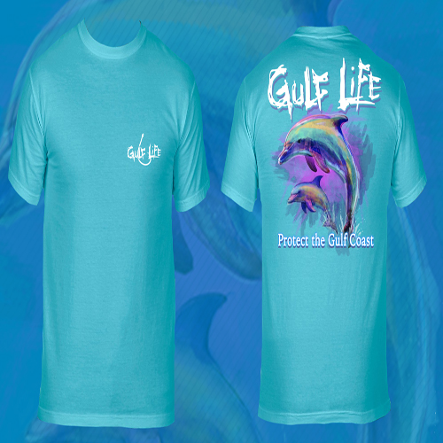 Gulf Life - Protect The Gulf Coast - 
Chalky Mint Dolphin